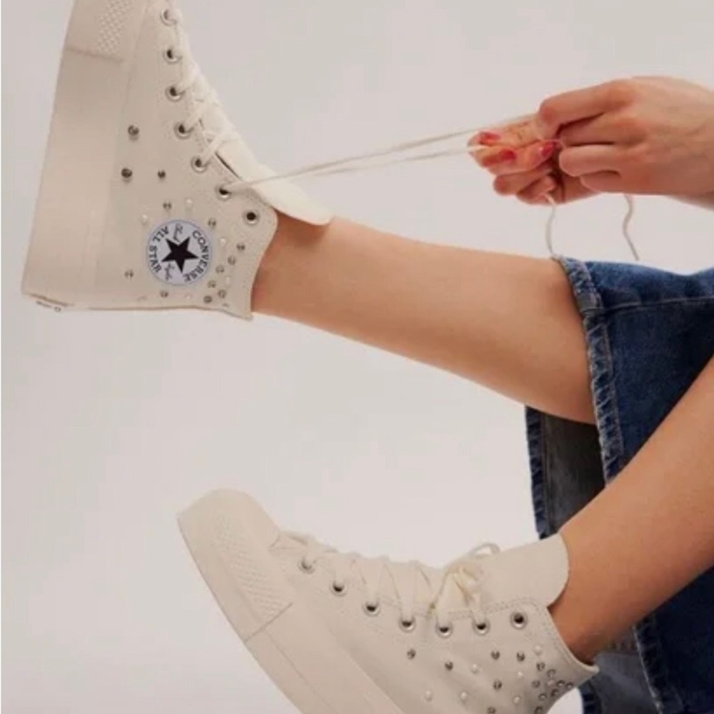 Converse Women's Cream High-Top Sneakers